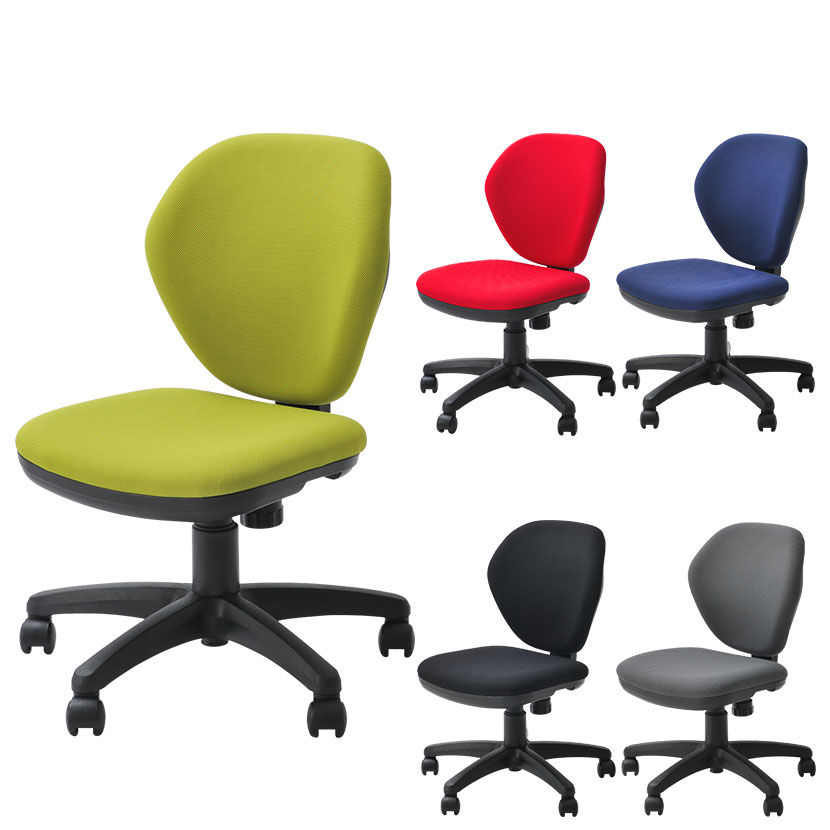 オフィスチェア ワークスチェア 布張り 肘なし ロッキング 事務椅子 デスクチェア 幅590×奥行590×高さ770～850mm