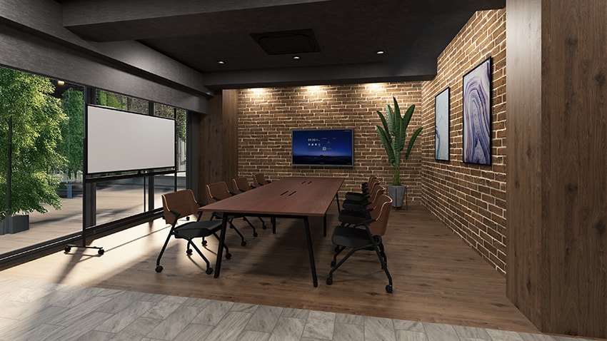 オンとオフを切り替えられる、くつろぎの共有スペース