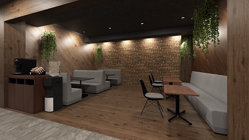 オンとオフを切り替えられる、くつろぎの共有スペース