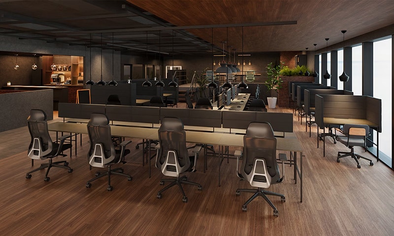 【65坪・20人用】カフェのような居心地と機能性を融合したABWオフィス